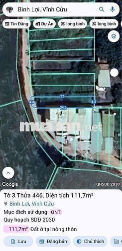 Bán đất ở 118m2 khu dân cư Bình Lợi