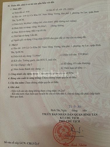 Bán nhà mặt tiền đường Lê Cơ, KDC Nam Hùng Vương, An Lạc, Bình Tân