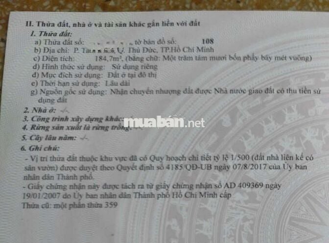 Đất Thổ Cư Lô Góc Vành đai 2 đoạn 3 KDC Lan Phương P.Tam Bình