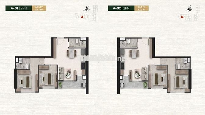 Căn 1PN 44m2 trên QL13, 3 mặt view sông SG, TT 1%/tháng,LS 0%/24 tháng