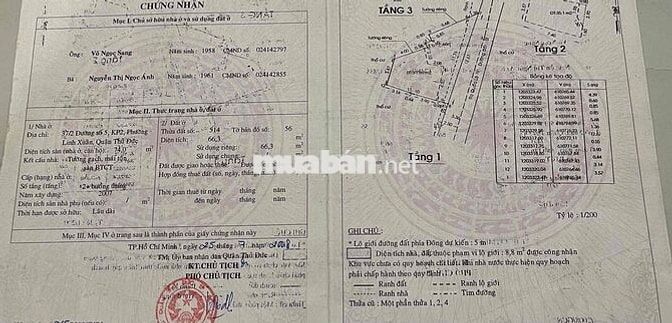 9c, ds 5, linh xuân, hẻm thông xe hơi