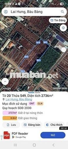 Đất Lai Hưng Bầu Bàng đường bê tông 5m thông 29x92. Thổ cư 200m2