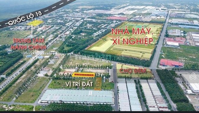 Đất nền ngay chợ đêm bàu bàng, dân cư đông đúc kinh doanh được luôn