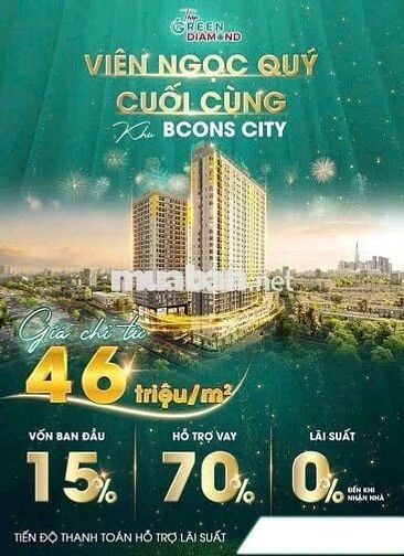 BÁN CĂN HỘ BCONS CITY Tháp Green  DIAMON