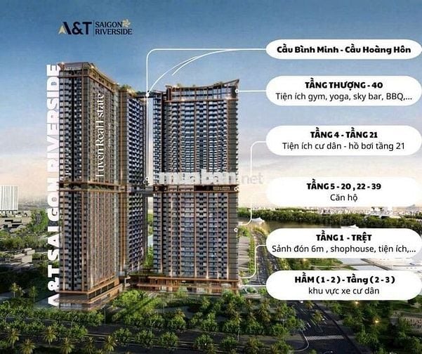 A&T Căn góc 3PN 81m2 view Sàigòn ngay An Lâm Resort, TT góp 1%/tháng