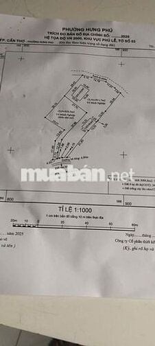 ĐẤT LỘ ĐAL 4M CẶP KÊNH THẠNH ĐÔNG, PHƯỜNG PHÚ THỨ CÁI RĂNG, CẦN THƠ