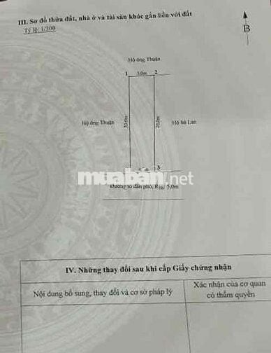 Đất 96m2 ngang 4,7m nở hậu, đường nhựa 5m thị trấn An Dương