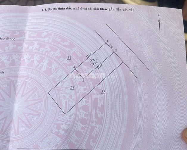 BÁN GẤP MÀNH ĐẤT 70m2 TẠI CỰ KHỐI - LONG BIÊN