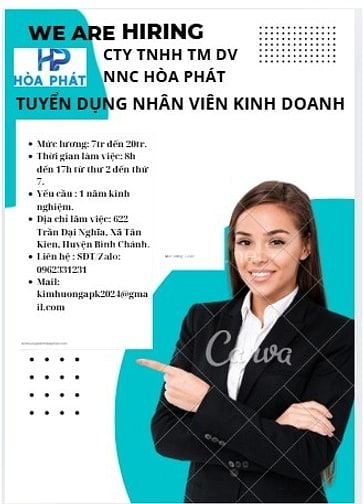 TUYỂN DỤNG NHÂN VIÊN KINH DOANH ĐI LÀM NGAY