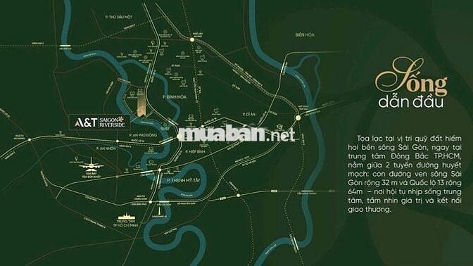 Căn hộ 44m2 A&T ven Sông SG TT 10% kí HĐMB, booking lãi 500k/ngày