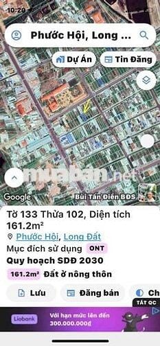 🔥 CHÍNH CHỦ CẦN BÁN GẤP LÔ ĐẤT PHƯỚC HỘI – LONG ĐẤT, TP.HCM 🔥