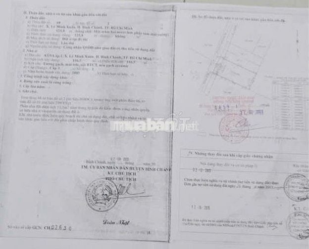 Bán gấp nhà ở Trần Văn Giàu, LMX - Gần chợ Cầu Xáng 2p xe máy