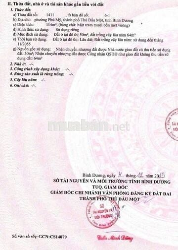 BÁN ĐẤT PHÚ MỸ – NGAY TRƯỜNG MẦM NON DT: 5,6 x 20m = 112m²