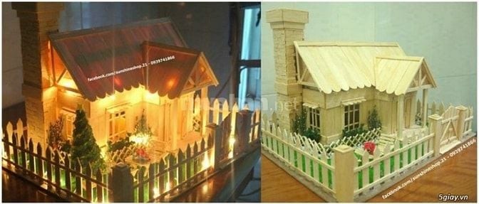  Nhận đặt làm mô hình nhà que kem theo yêu cầu