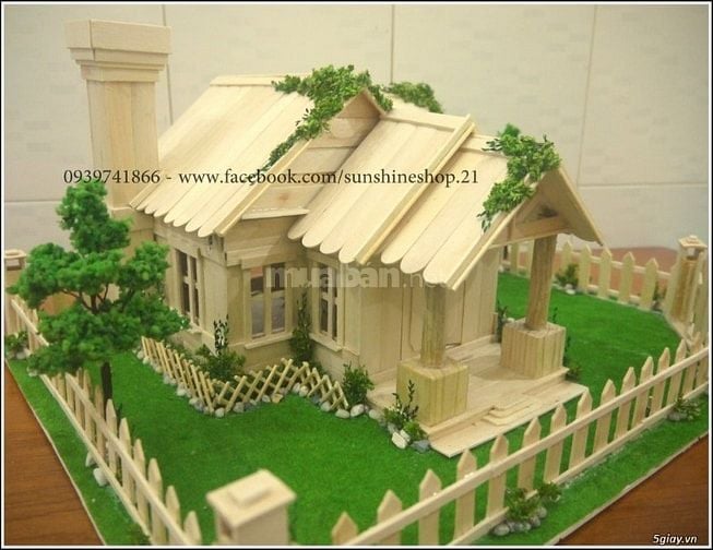 Nhận đặt làm mô hình nhà que kem theo yêu cầu