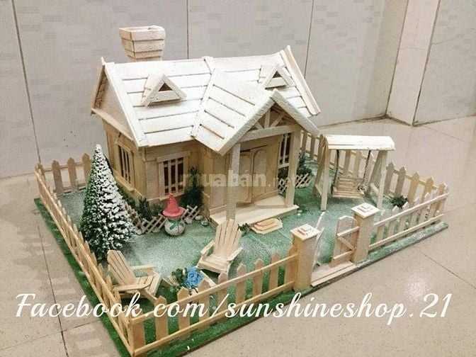  Nhận đặt làm mô hình nhà que kem theo yêu cầu
