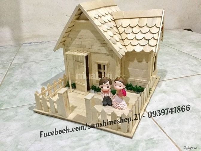  Nhận đặt làm mô hình nhà que kem theo yêu cầu