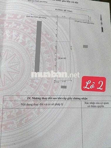 Đất 100m2 gần khu Biconsi, phường Tân bình, tp Dĩ An