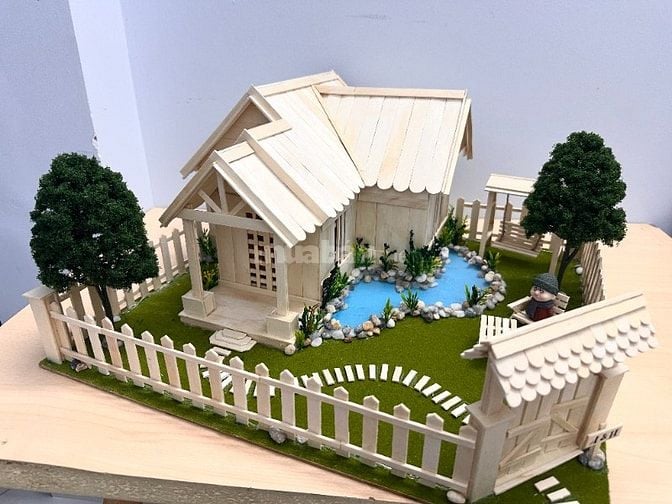  Nhận đặt làm mô hình nhà que kem theo yêu cầu