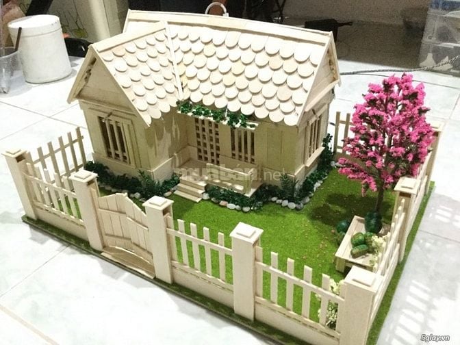  Nhận đặt làm mô hình nhà que kem theo yêu cầu
