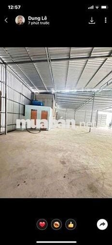 Nhà xưởng mặt tiền 27 x22 đg xe công