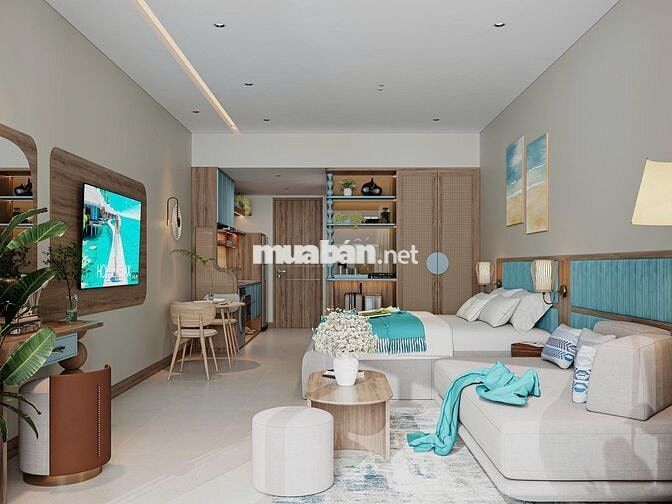 cực hiếm - căn hộ 1PN 44.54m², view 100% hướng biển, nội thất 5 sao