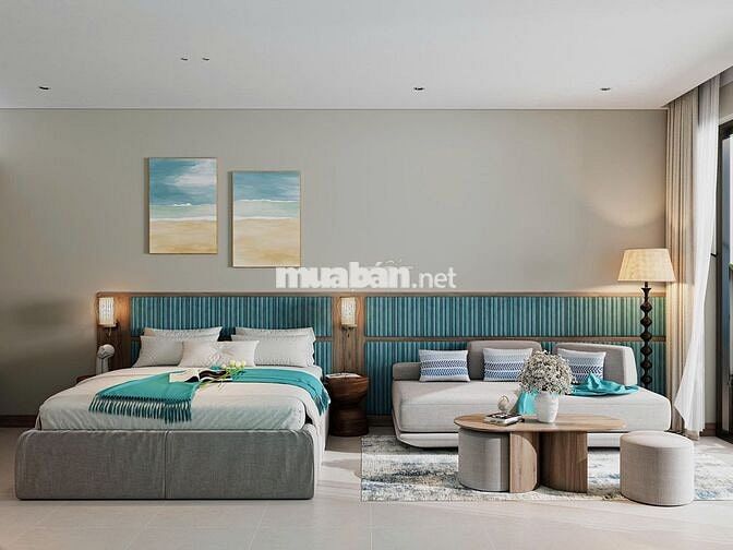 cực hiếm - căn hộ 1PN 44.54m², view 100% hướng biển, nội thất 5 sao