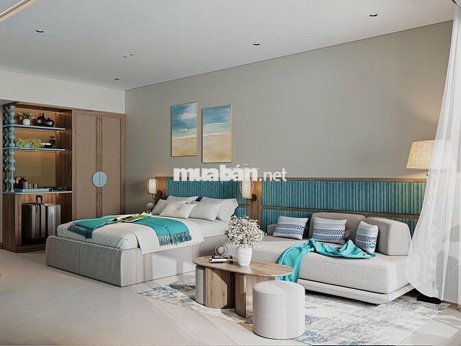 cực hiếm - căn hộ 1PN 44.54m², view 100% hướng biển, nội thất 5 sao