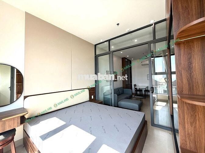 1PN 45m2 ban công, mới 100%, có dọn phòng, đi bộ 3' ra biển