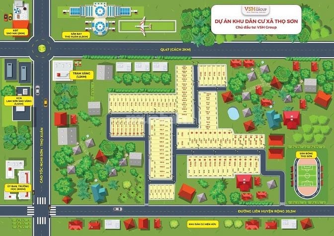 Đất gần KCN Lam Sơn-Sao Vàng, Thanh Hóa.Giá 400tr-600tr/lô ,S(5x25m).