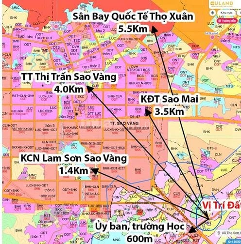 Đất gần KCN Lam Sơn-Sao Vàng, Thanh Hóa.Giá 400tr-600tr/lô ,S(5x25m).