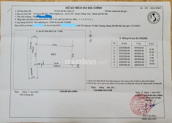 Hot 506m² đất Cây lâu năm, mặt ngõ 35 Đào Duy Tùng gần QL3 Km10, ga Me
