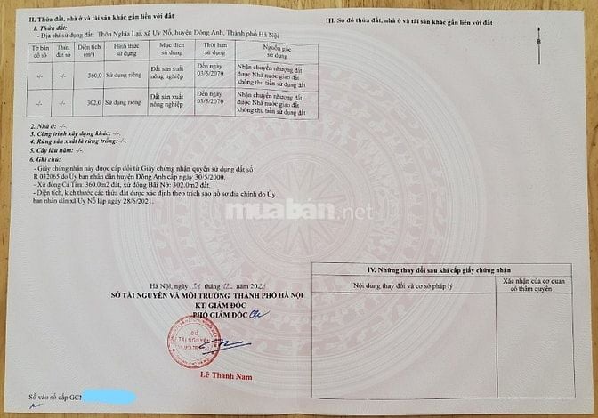 Hot 506m² đất Cây lâu năm, mặt ngõ 35 Đào Duy Tùng gần QL3 Km10, ga Me