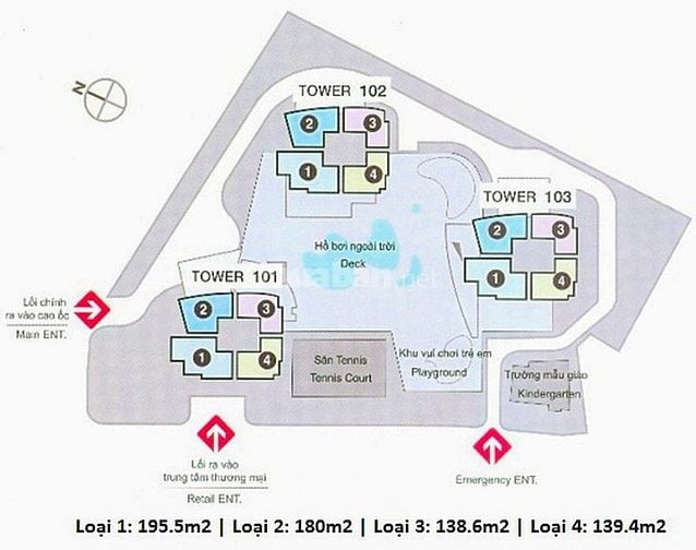 Căn hộ bán tại Xi Riverview Palace Thảo Điền gồm 3 phòng ngủ 145m2