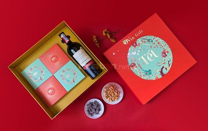 hộp giấy đựng quà tết 2026, hộp quà tết giấy cao cấp