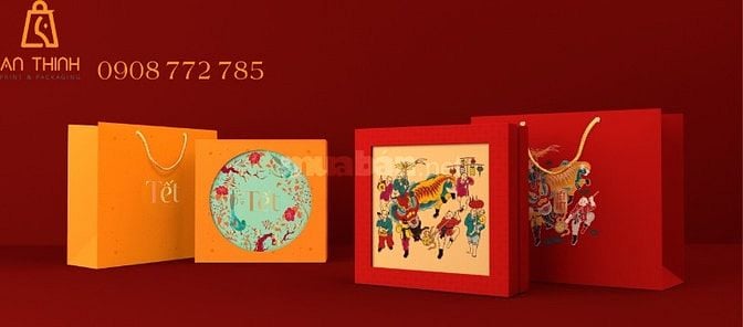 hộp giấy đựng quà tết 2026, hộp quà tết giấy cao cấp