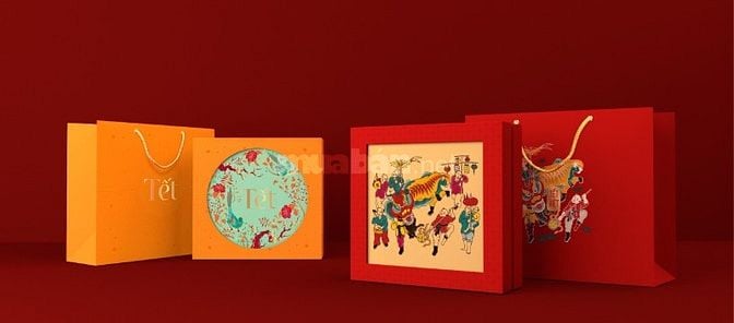 hộp giấy đựng quà tết 2026, hộp quà tết giấy cao cấp