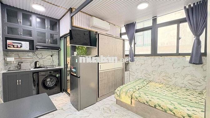 CHÍNH CHỦ CHO THUÊ STUDIO 1PN BAN CÔNG FULL NỘI THẤT CAO CẤP TIỆN NGHI