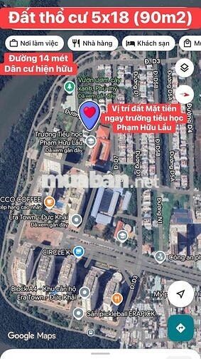 Đất TĐC Quận 7, MT Trường, sát Chợ, thổ cư 100%, Đầu tư sinh lời ngay!