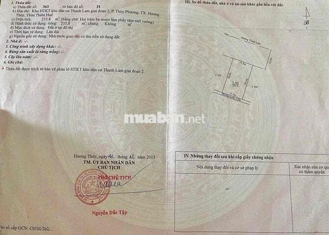 🚨 Bán đất mặt tiền Thanh Lam trục 24m - KQH Thanh Lam, phường Thanh Th