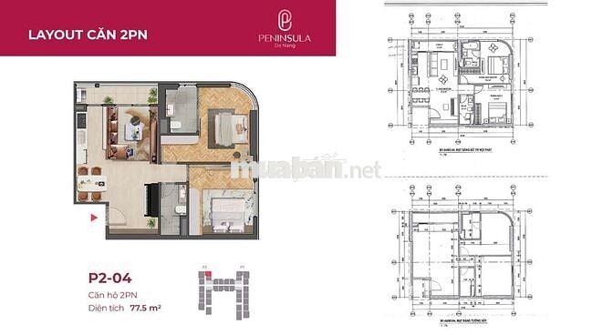 Giảm 400tr trực tiếp căn 2 ngủ Peninsula trong tuần này view biển