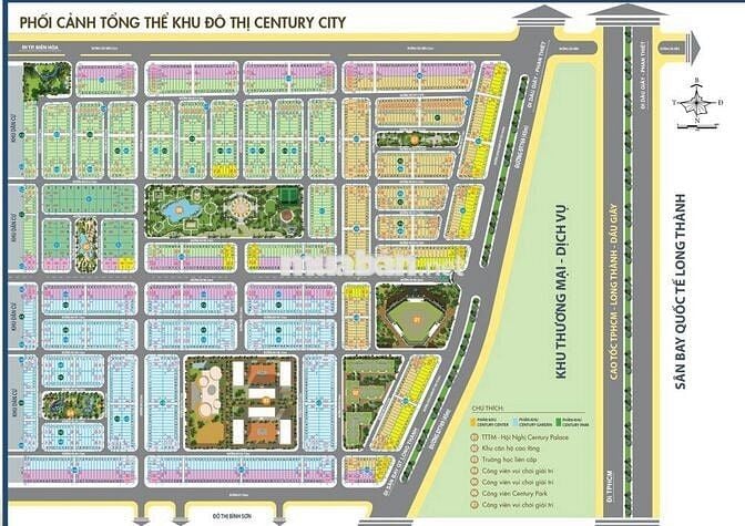 Bán gấp đất dự án 100m2, sổ hồng thổ cư, cách sân bay 3km.