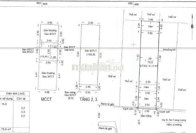 Bán nhà 1 trệt 3 lầu mới xây. 5/121/24 Nơ Trang Long, P7.Q.BT
