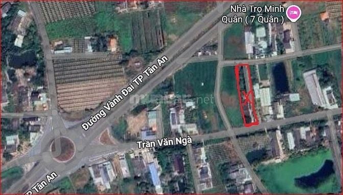 Bán đất lô đất thổ cư 877,9m2 mặt tiền Nguyễn Trần Văn Ngà, TP.Tân An