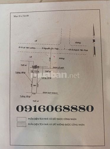 BÁN NHÀ MẶT TIỀN : 377 NGUYỄN THỊ THẬP - P. TÂN PHONG - Q. 7 - TPHCM