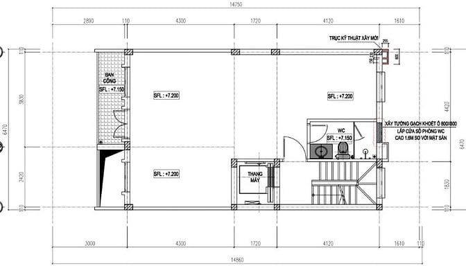 Cho thuê nhà số 26 mặt đường Tú Mỡ