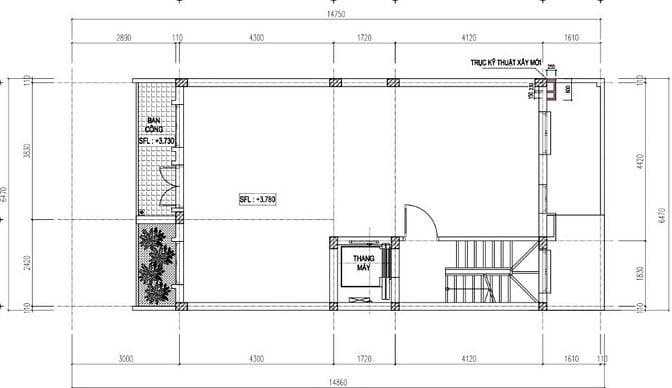 Cho thuê nhà số 26 mặt đường Tú Mỡ