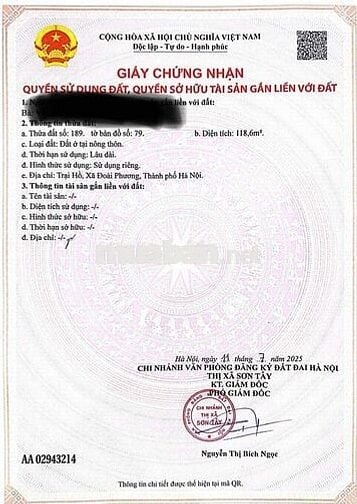 Em cần bán lô đất tại Cổ đông, gần ngay quốc lộ 21A, giáp CNC Hoà Lạc