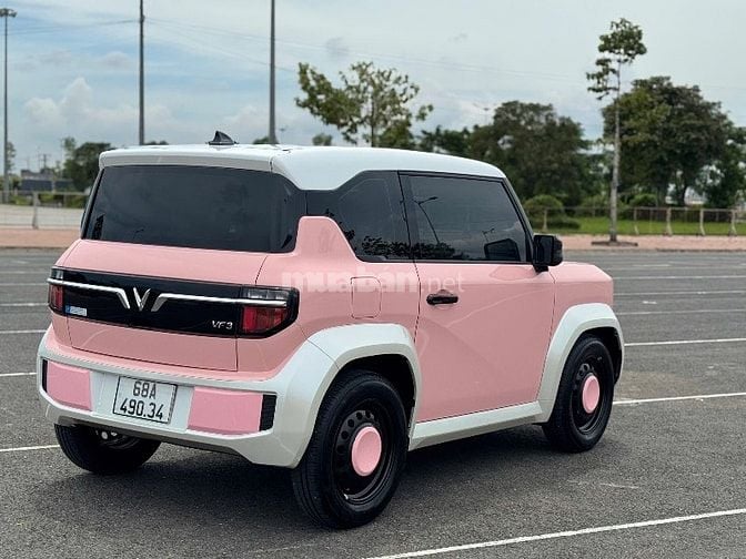 VinFast VF3 Hồng Pin Mua Đời 2025 full decal cực đẹp