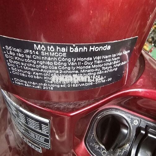 can ban xe sh mode 2018 chinh chu